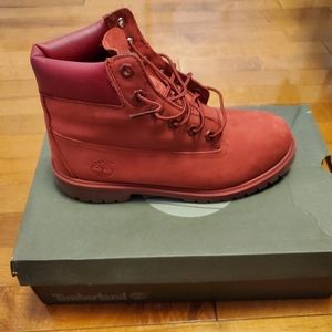 Red Timberland boots - Jr Sz 7- Women's  Sz 8.5